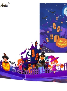 3D Pop-Up Hallowmas Cards for Kids Gift Funny Hallows Day Pu