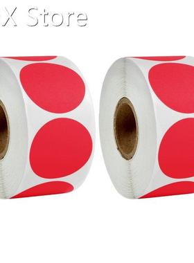 1000Pcs=2Rolls Chroma Label Color Code Dot Labels Stickers 1