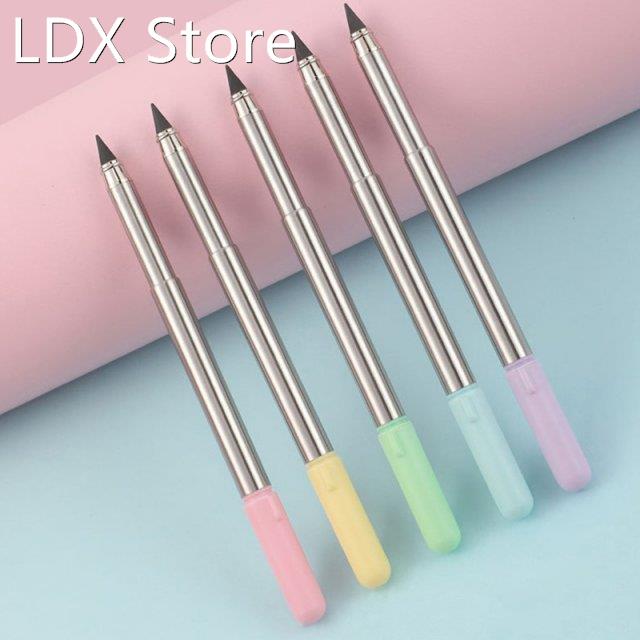 Creative Retractable Eternal Pencil Can Last for Writing Met