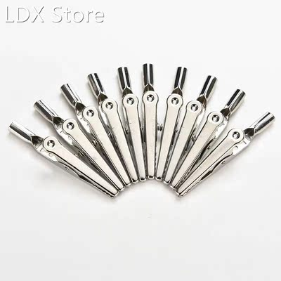10pcs/lot Insulated Crocodile Clips Cable Lead Testing Metal