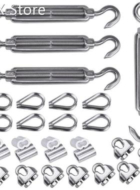 4 Pack 1/8 Inch Cable Railing Kit Included Stainless Steel H