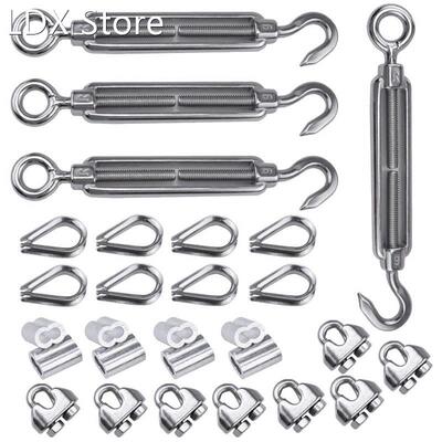 4 Pack 1/8 Inch Cable Railing Kit Included Stainless Steel H