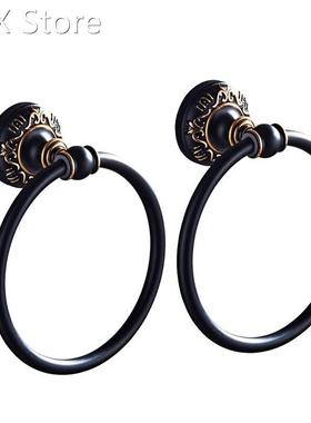 2 Pack Towel Holder Ring Round Wall Mounted Bathing Towel Ra