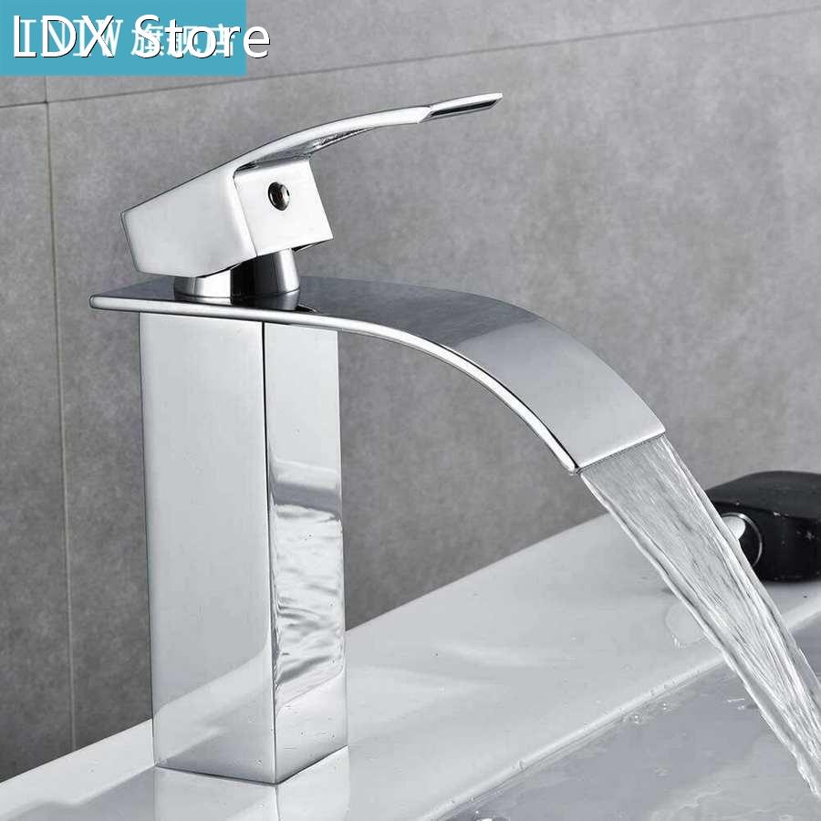 3/8 G1/2Inch Standard Wide Spout Brass Waterfall Sink Faucet