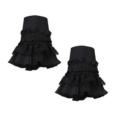 Gothic Retro Black Detachable Sleeve Fake Cuffs Multi Layer
