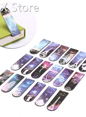 6 Pcs/lot Creative Paper Magnetic Bookmarks School Eiffel To