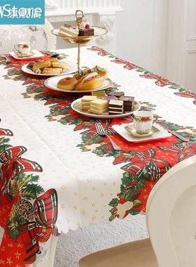 Christmas Themed Tablecloth Home Restaurant Dining Table Tea