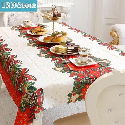 Christmas Themed Tablecloth Home Restaurant Dining Table Tea