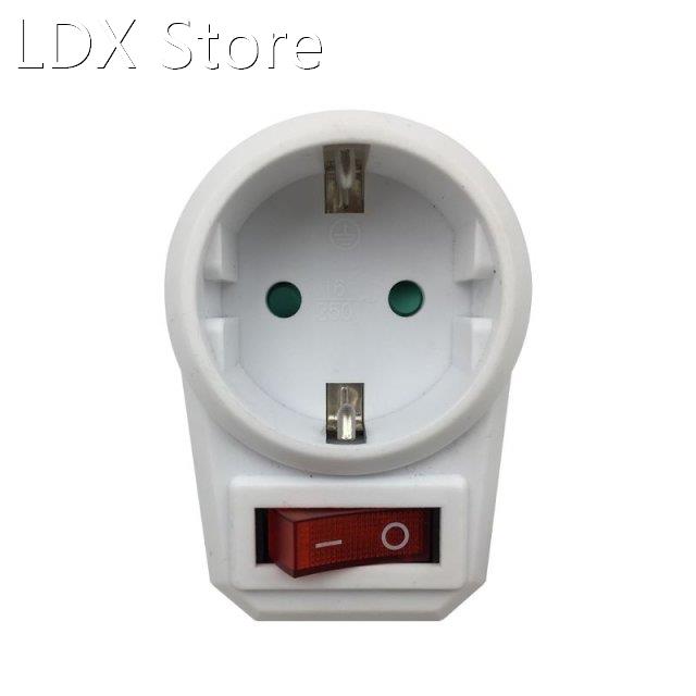European Conversion Plug 1 to 1 Way Power Adapter Adaptor wi