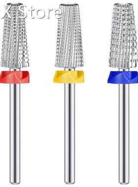 3 Pieces Nail Carbide 5 in 1 Bit Multi-Function Tapered Shap