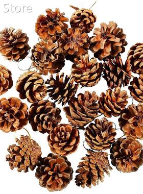 50pcs Christmas Pine Cones Bauble Xmas Tree Pendants Festiva