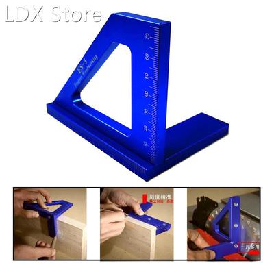 Aluminum Alloy Angle Ruler Woodworking Scribing Ruler 45 Deg