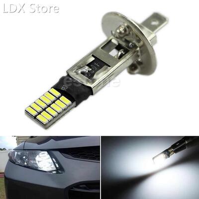 6500K HID Xenon White 24-SMD H1 LED Replacement Bulbs 适用于