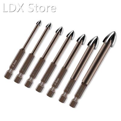 Hexagonal Shank Cross Tile Drill Bit For Brick/Tile Cemented