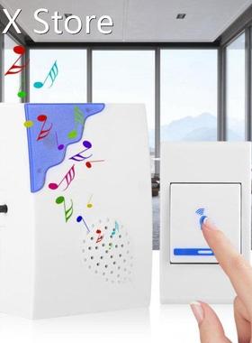 Wireless Doorbell ABS Door Chime with Receiver & Transmi