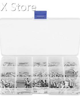 700Pcs 14 Values 10-22 AWG Non-insulated Ferrule Copper Term