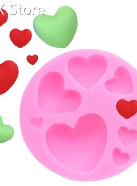 Loving Heart Shape Silicone Mold DIY Colorful Sweet Heart Fo
