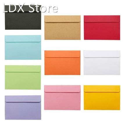 Set of 10 Retro Kraft Paper Envelope A6 Papers Postcard Invi