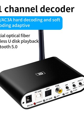 5.1CH Audio Decoder Converter Bluetooth 5.0 Reciever DAC Wi