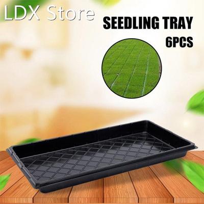 6PCS Seedling Starter Tray Reusable Plastic Growing Pot Plat