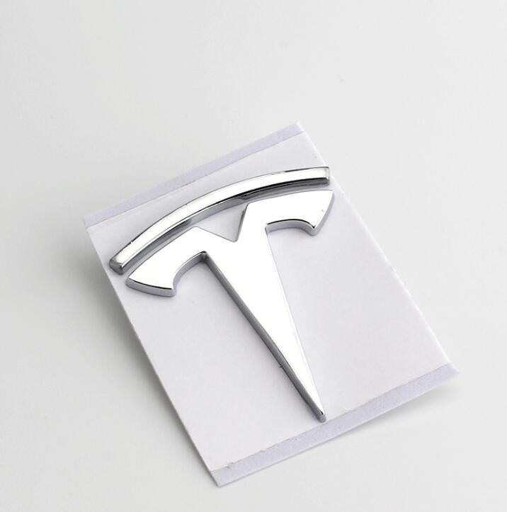Car 3D metal sticker for Tesla model 3 X S logo Car Rear Tru