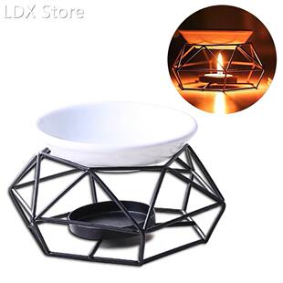 Creative Essential Oil Burner Stainless Tealight Holder Geom