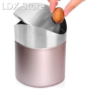 Wit Countertop Steel 1.5L Desk Stainless Waste Bin Trash Can