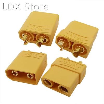 1/2Pair Yellow XT-90 Male Female Bullet Connector XT90 Gold