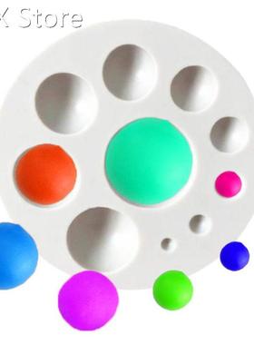 DIY Sugar Craft Circle Silicone Mold 3D Bead Chocolate Fonda