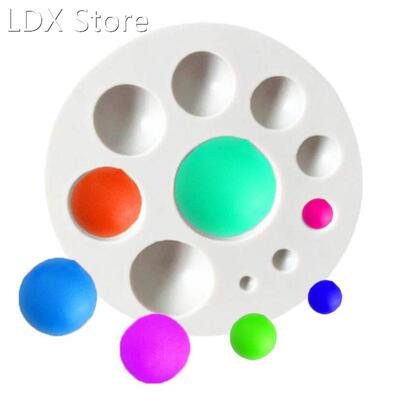 DIY Sugar Craft Circle Silicone Mold 3D Bead Chocolate Fonda