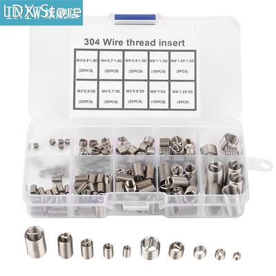 New 150pcs M3-M8 Stainless Steel SS304 Coiled Wire Helical S