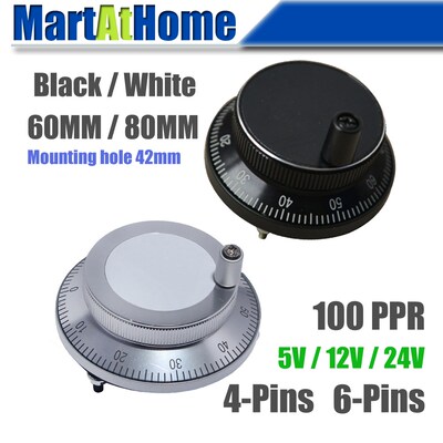 CNC Handwheel Encoder Manual Pulse Generator MPG DC 5V/12V/2