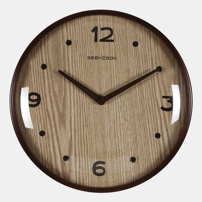 Simple Wood Glass Wall Clock Modern Design Luxury Creative R