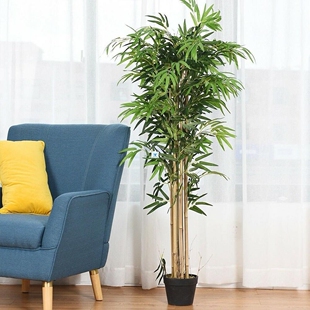 10pcs Hot Sale Artificial Plastic Bamboo Leaves Home Green