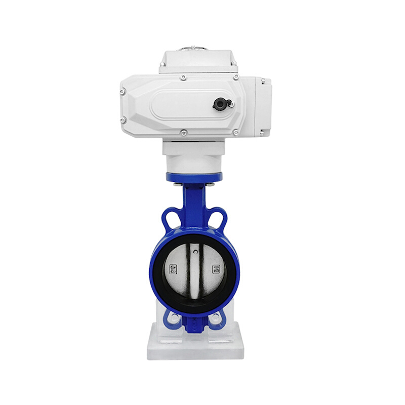 极速。电动c蝶阀对夹式DB971X/F-16 乙丙四氟密封球墨304板DN50 6