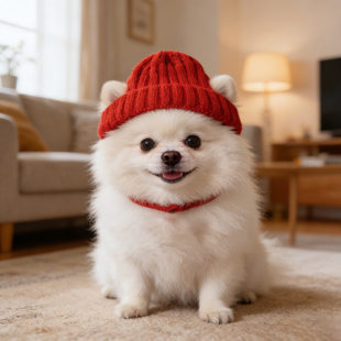 宠物猫狗冬季保暖帽子毛线粗针露耳朵小狗帽子意大利小灵缇惠比特