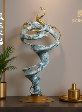 《风生水起》玄关艺术铜摆件