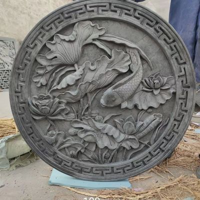 古建砖雕福字扇形砖雕浮雕外墙装饰砖雕影壁墙中式庭院墙迎门墙