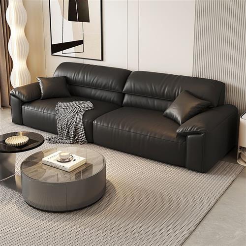 意式极简猫爪真皮沙发家用客厅现代简约皮艺高端直排小户型沙发