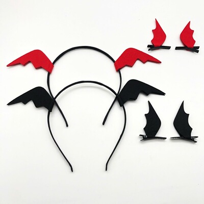 万圣节发箍蝙蝠翅膀头饰网红恶魔发箍拍照搞怪装饰道具发夹便宜