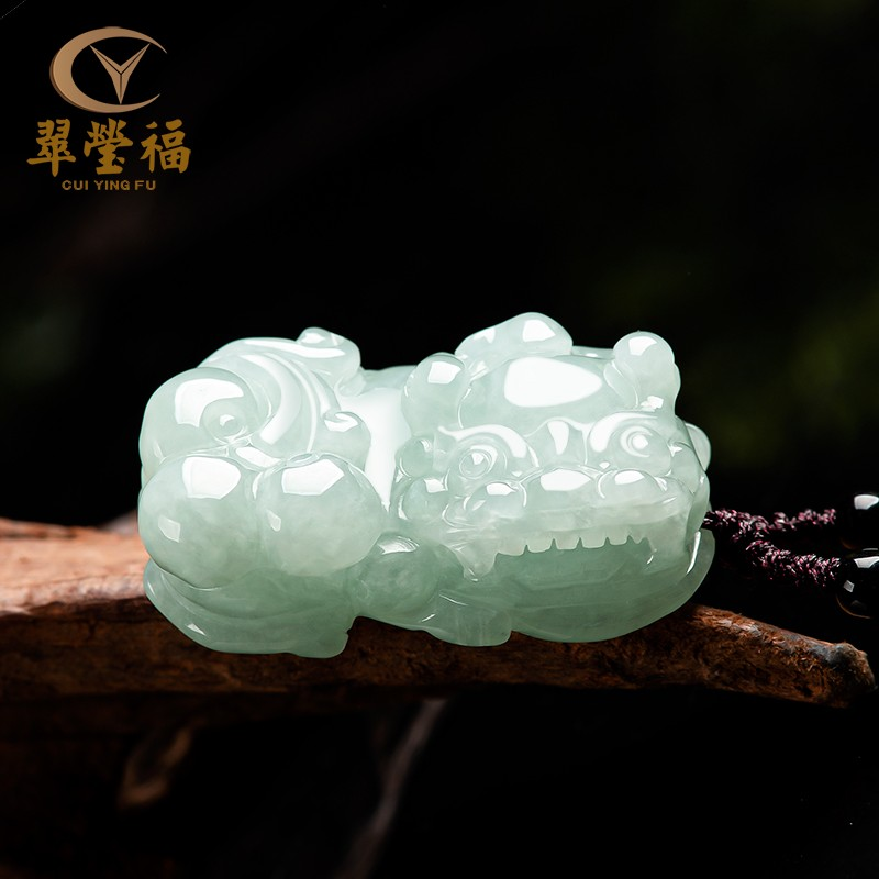翠莹福翡翠浅绿霸王貔貅