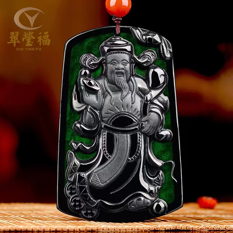 吊坠a货翡翠翠莹福天然