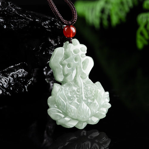 翠莹福天然翡翠冰种吊坠