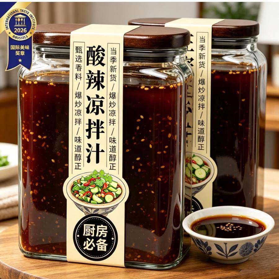 正宗无添加0脂低卡酸辣凉拌汁图片