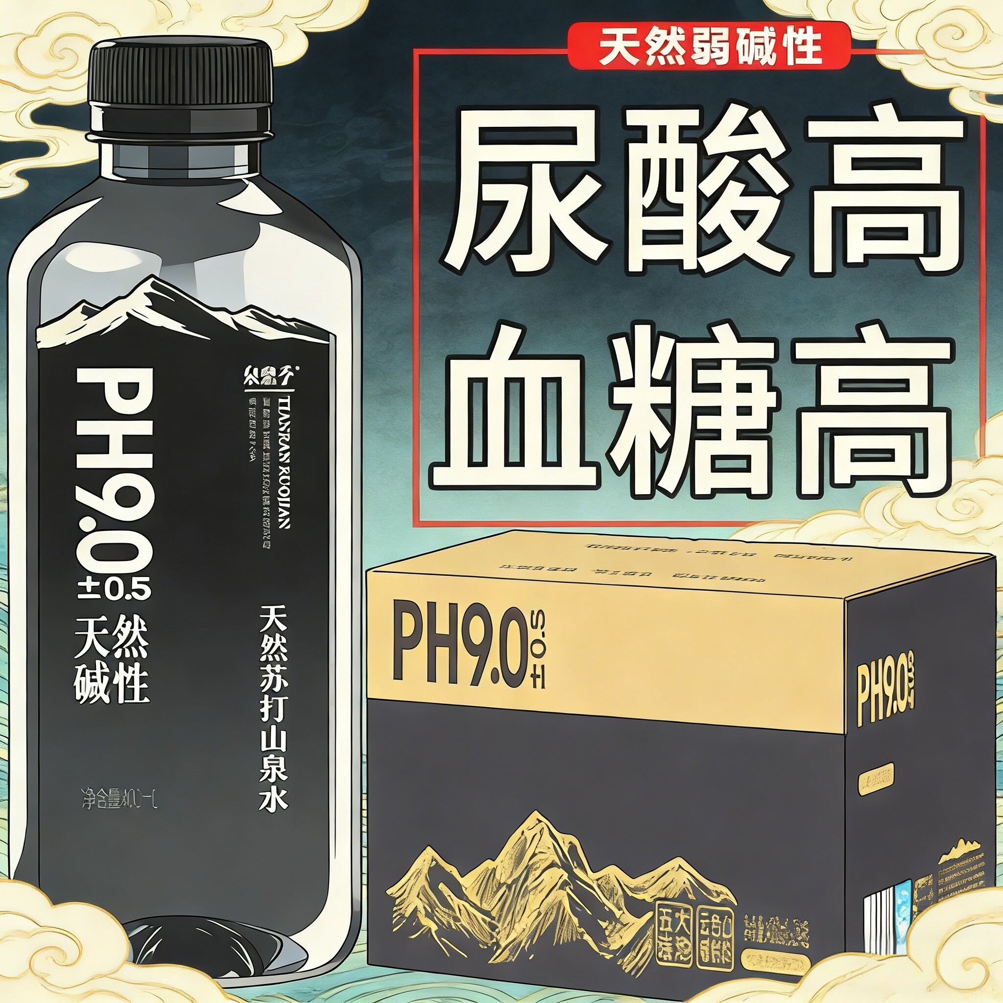 无添加天然苏打水400ml*24瓶无糖无气弱碱性孕妇饮用水饮料整箱装