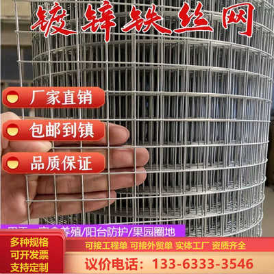镀锌铁丝电焊网建筑网格养殖隔离网加粗加硬钢丝围栏养鸡鸭防护网