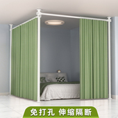 新型简易房间隔断客厅屏风假墙神器悬挂遮挡帘顶天立地卧室隔断帘