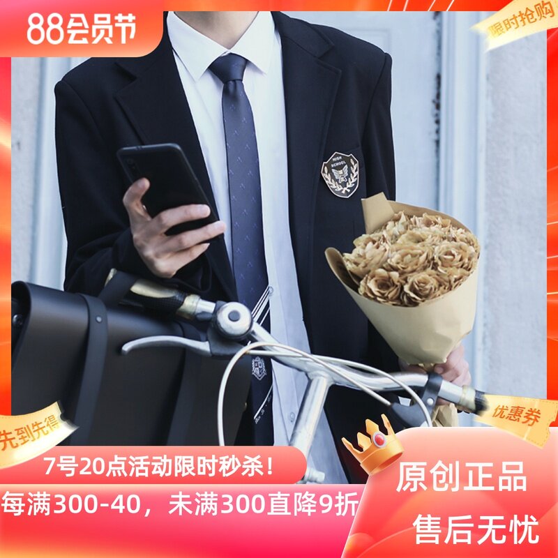 【潘特维拉】西服 DK 原创制服日系男款黑色学院风单排扣西装外套