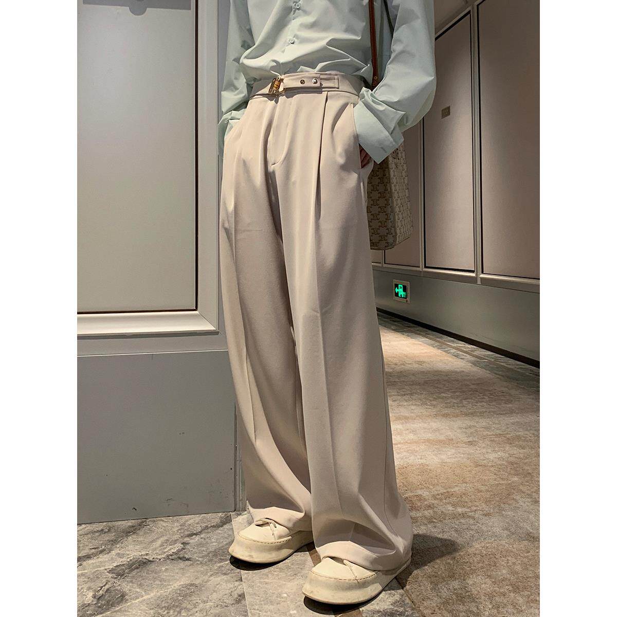 Hualun秋季男裤休闲裤宽松直筒裤男款西裤韩版裤子男生垂感阔腿裤