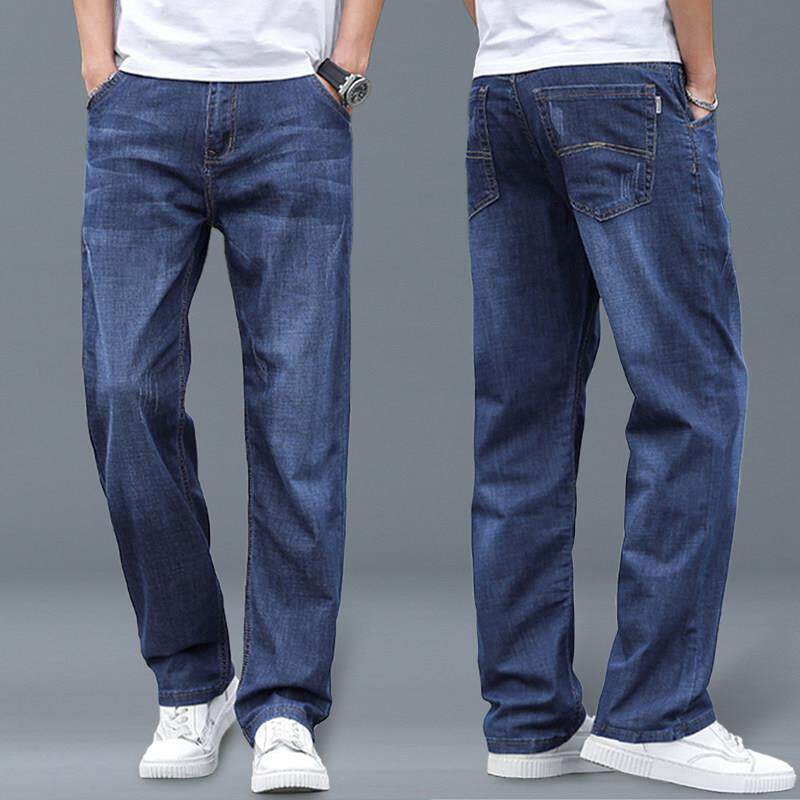 jeans牛仔裤男春夏新款直筒宽松大裤脚新款弹力男裤男士休闲长裤